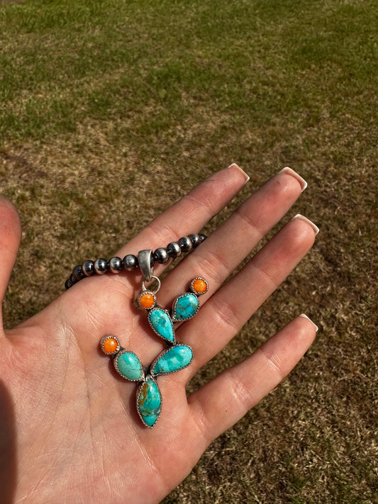 Kingman Cactus pendant