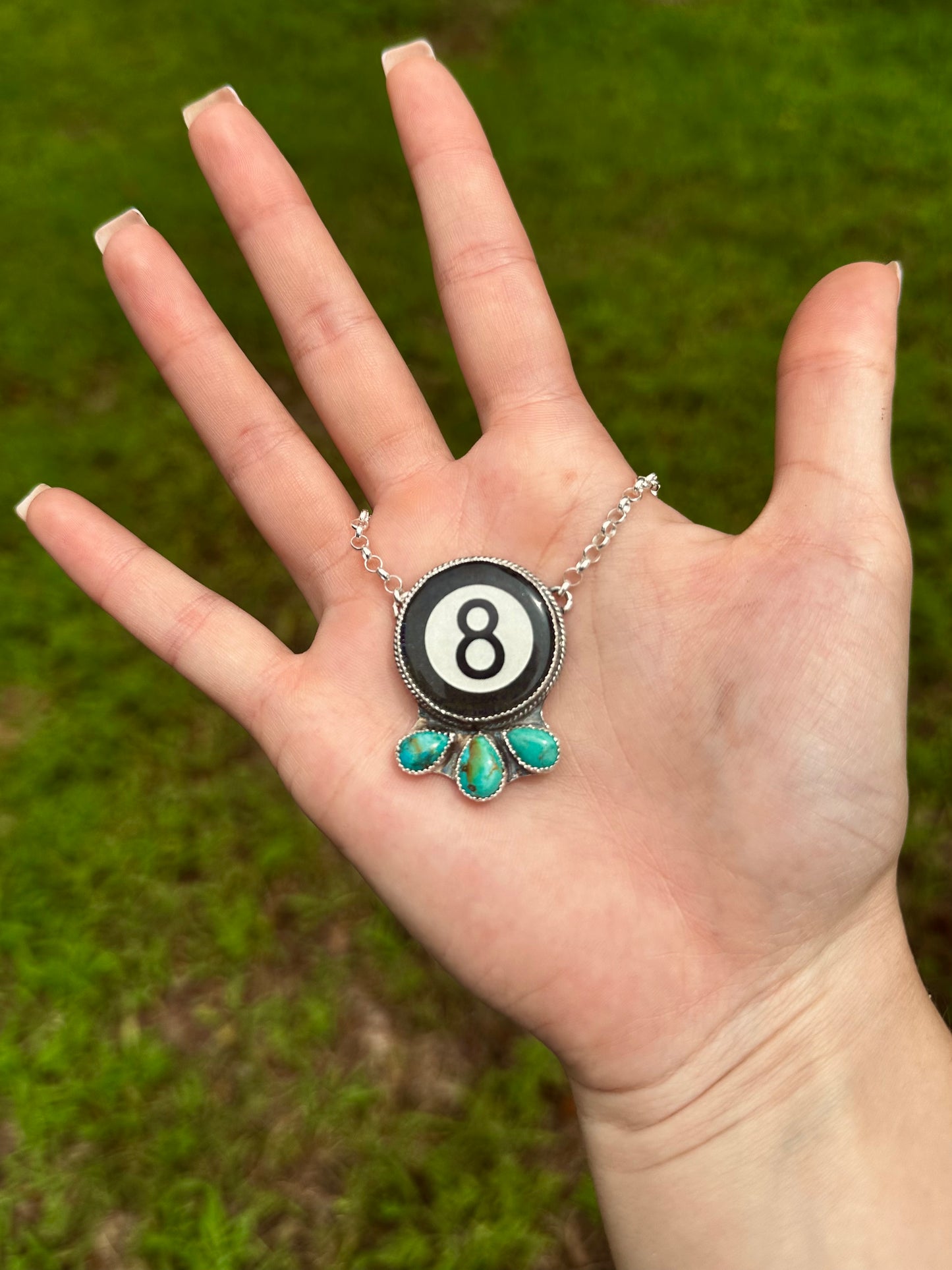 Kingman 8 ball necklace