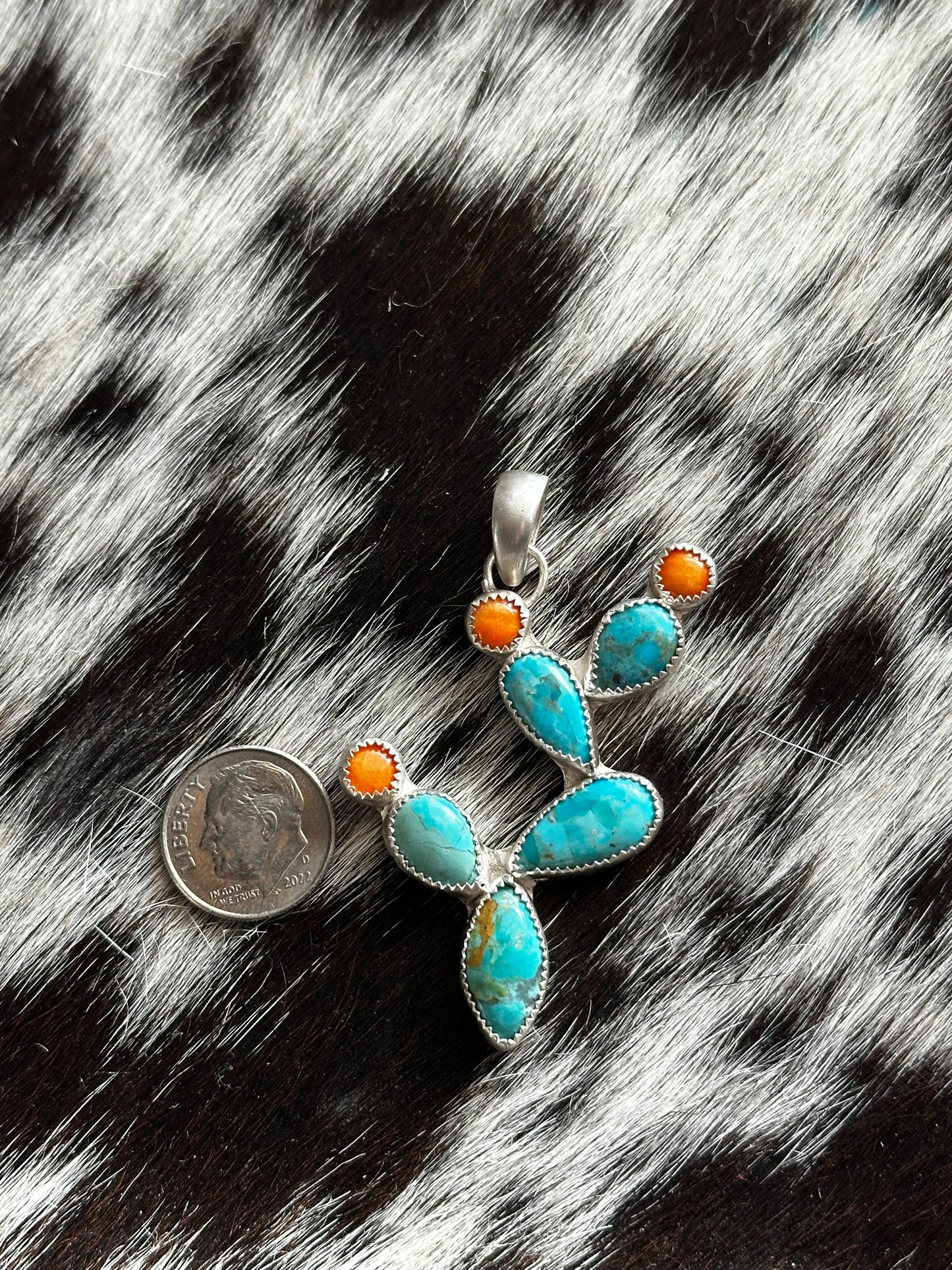 Kingman cactus pendant