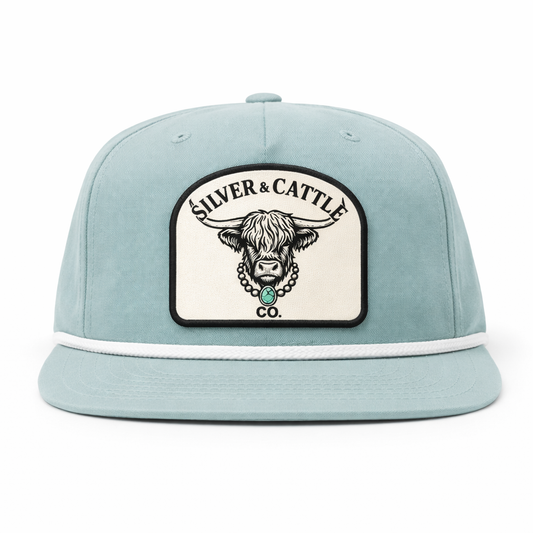 Dusty Blue Rope hat